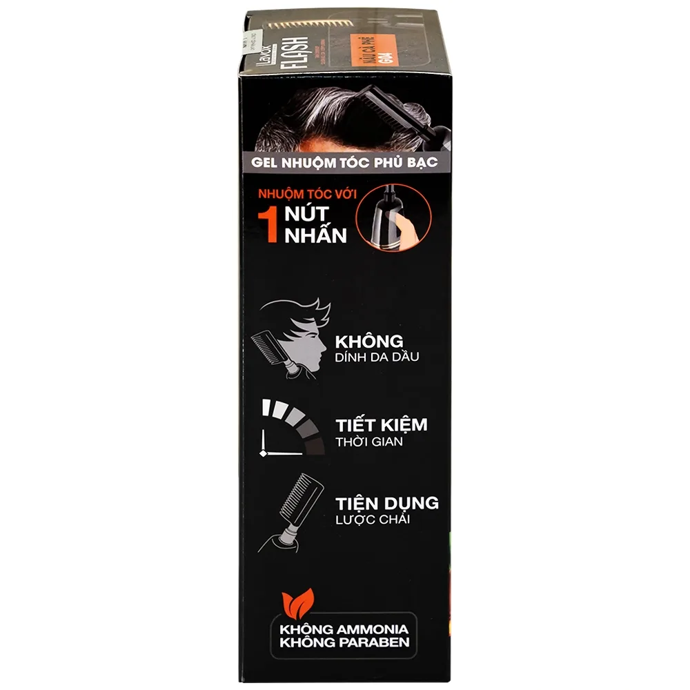 Hình ảnh Gel nhuộm tóc phủ bạc Flash Lavox G04 màu nâu cà phê (150ml)