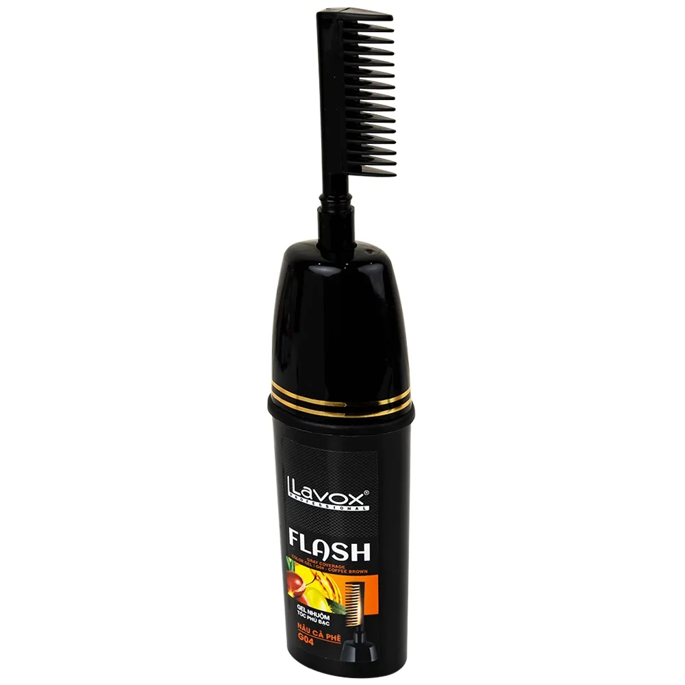 Hình ảnh Gel nhuộm tóc phủ bạc Flash Lavox G04 màu nâu cà phê (150ml)