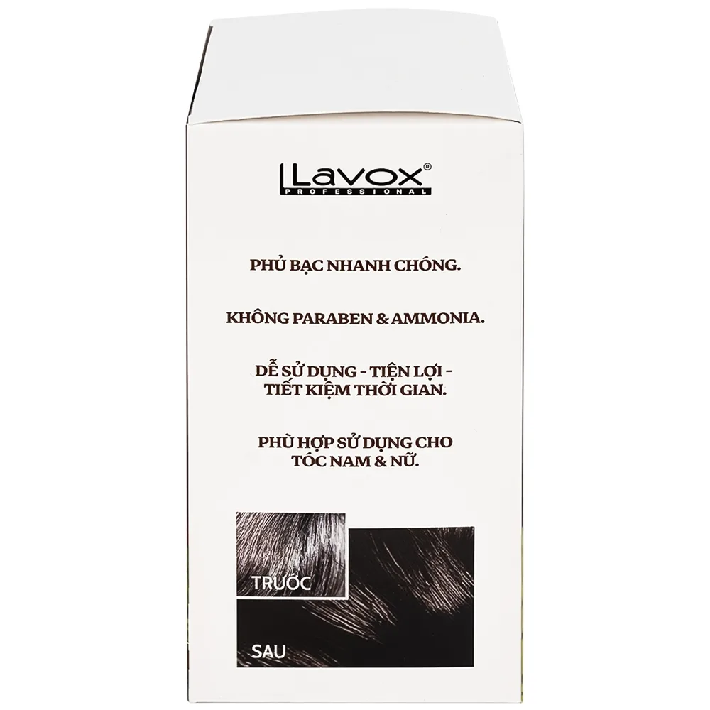 Hình ảnh Gội phủ bạc Healthy and lively H1 Lavox màu đen (10 gói x 30ml)