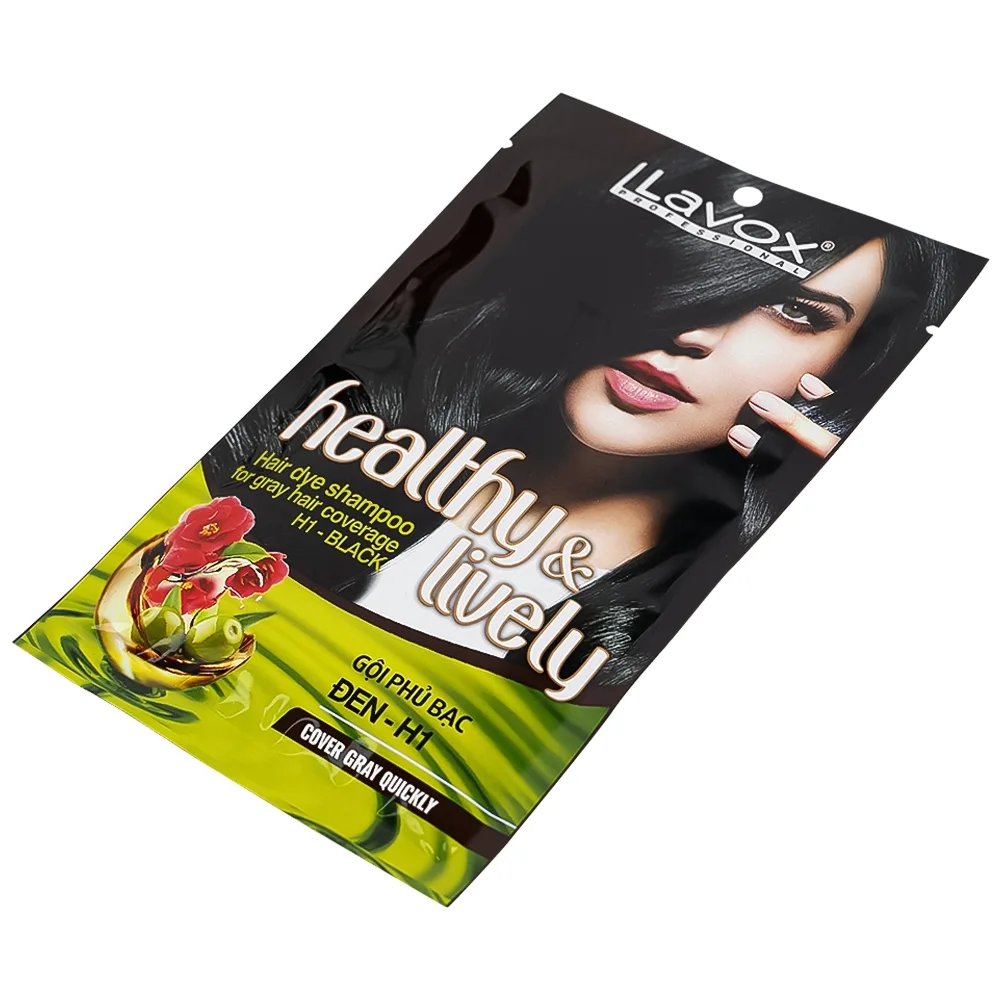 Hình ảnh Gội phủ bạc Healthy and lively H1 Lavox màu đen (10 gói x 30ml)