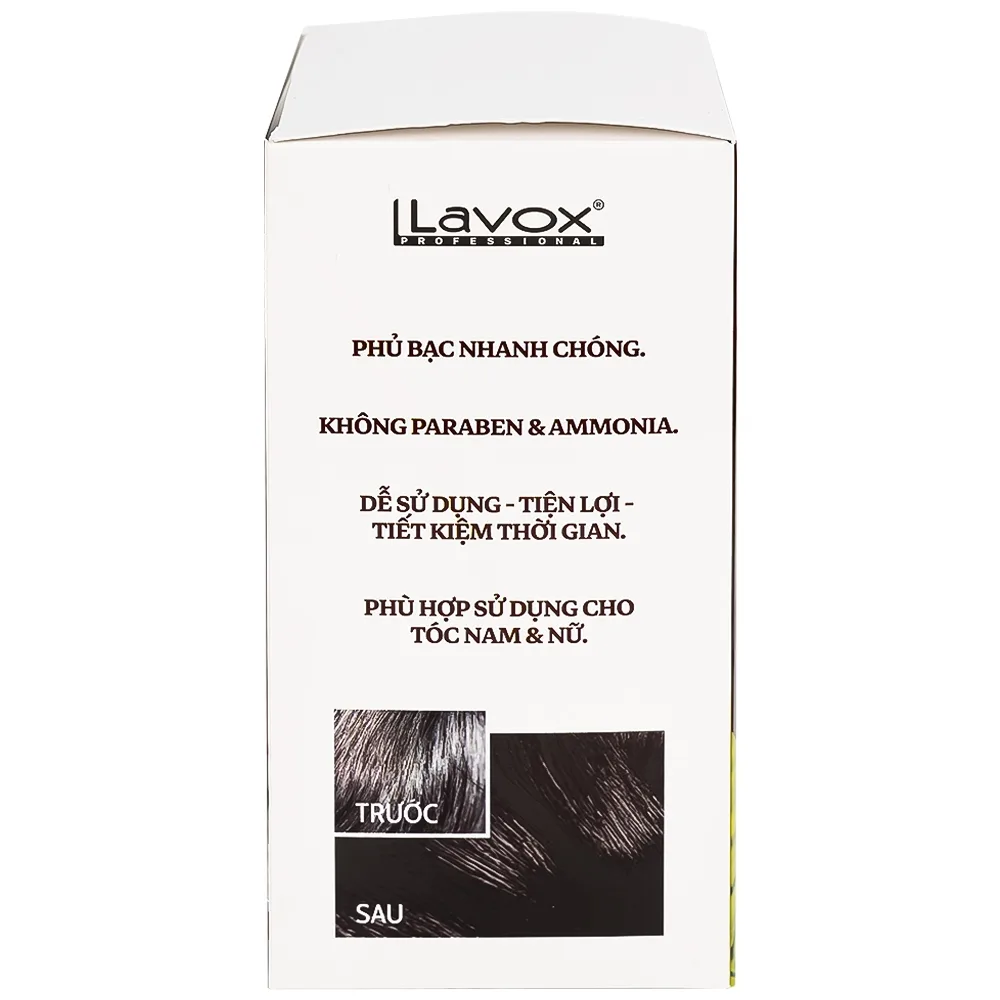 Hình ảnh Gội phủ bạc Healthy and lively H4 Lavox màu nâu cà phê (10 gói x 30ml)