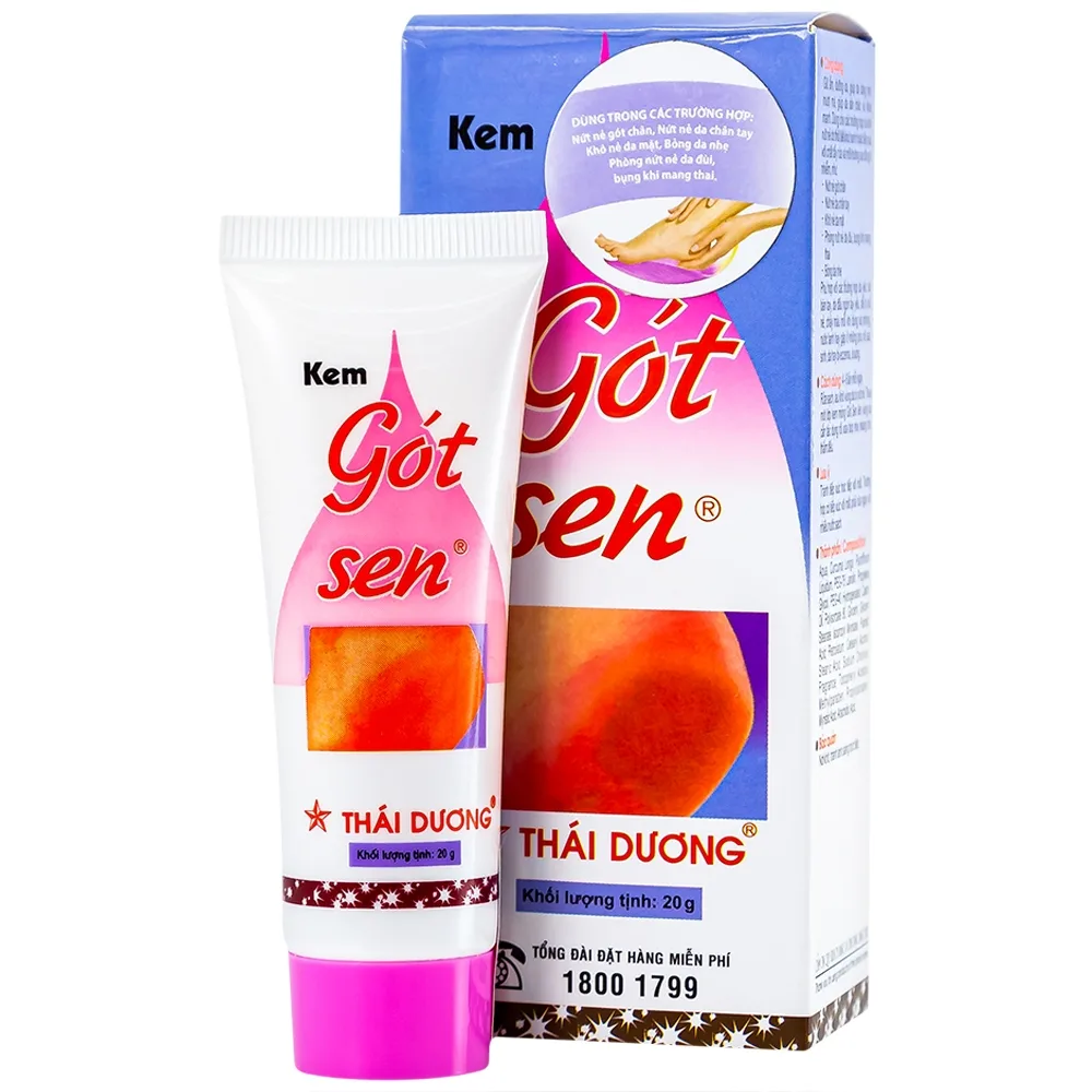 Hình ảnh Kem Gót Sen Thái Dương giữ ẩm, dưỡng da dành cho da khô nứt nẻ (20g)