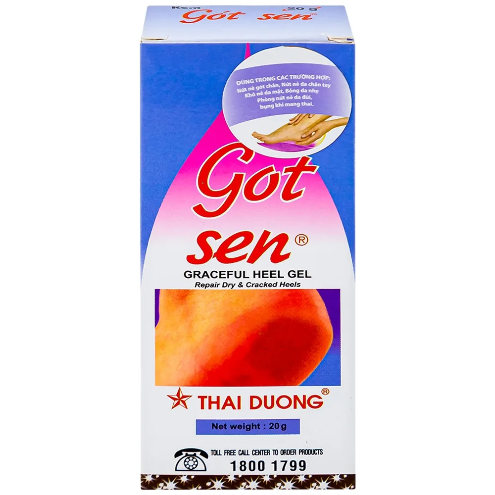 Hình ảnh Kem Gót Sen Thái Dương giữ ẩm, dưỡng da dành cho da khô nứt nẻ (20g)