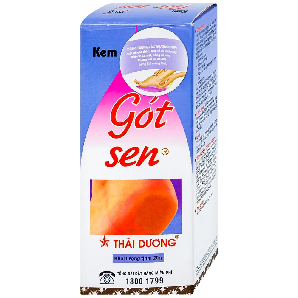 Hình ảnh Kem Gót Sen Thái Dương giữ ẩm, dưỡng da dành cho da khô nứt nẻ (20g)