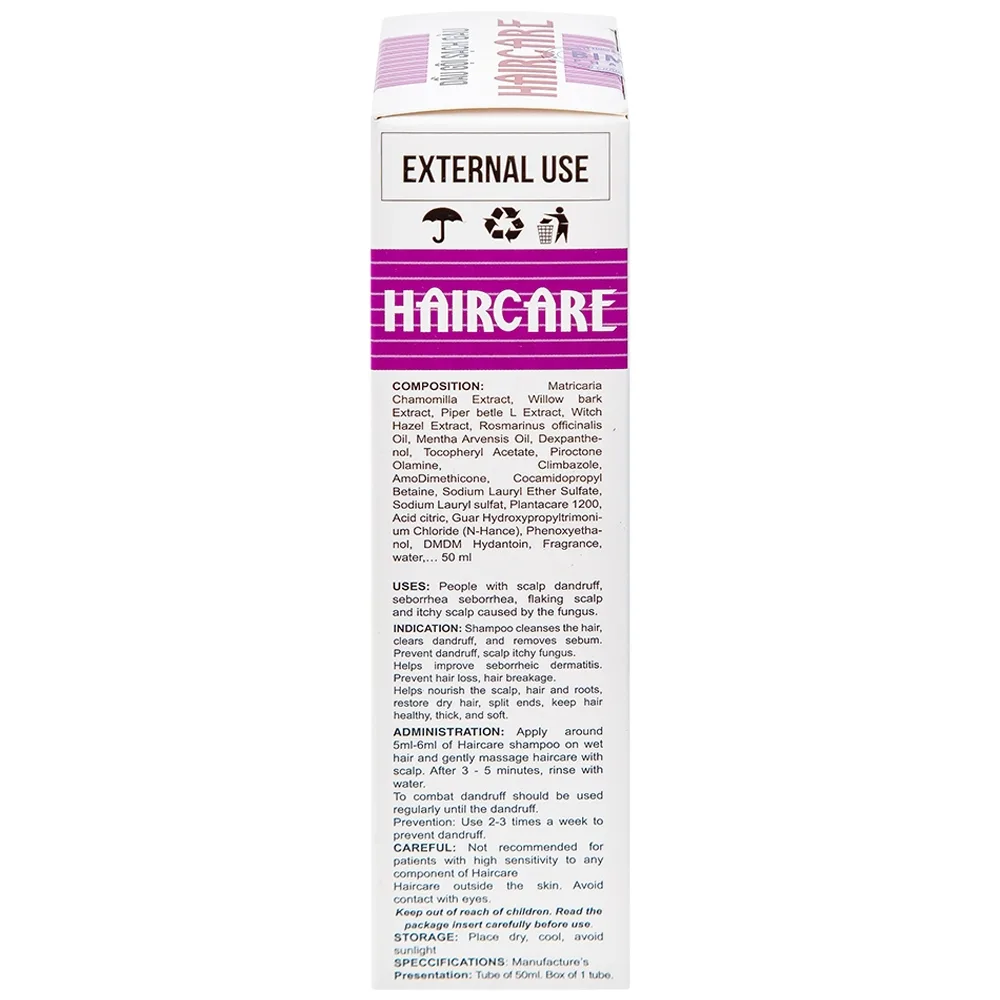 Hình ảnh Dầu gội sạch gàu Haircare Bimex giúp sạch gàu, hết ngứa da đầu (50g)