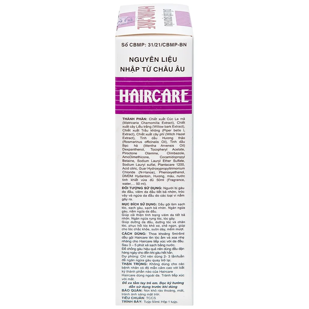 Hình ảnh Dầu gội sạch gàu Haircare Bimex giúp sạch gàu, hết ngứa da đầu (50g)