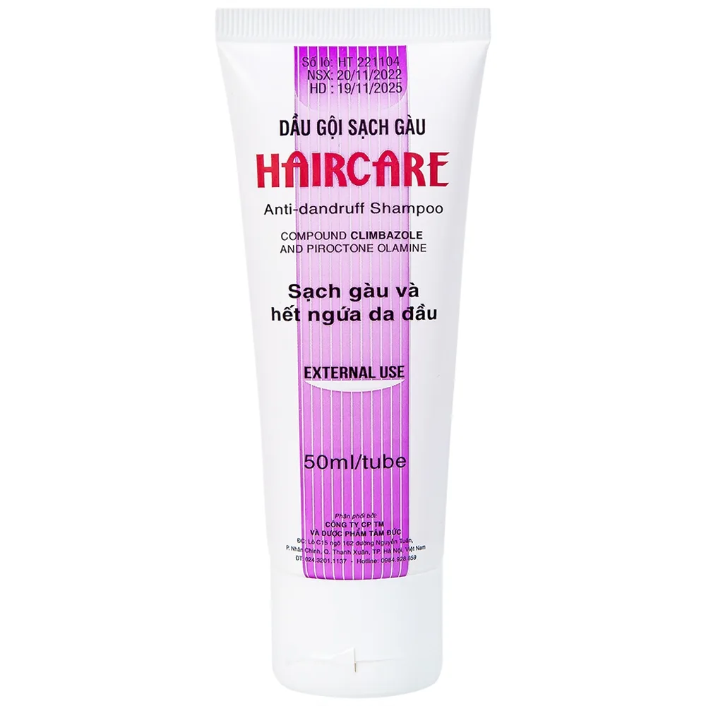 Hình ảnh Dầu gội sạch gàu Haircare Bimex giúp sạch gàu, hết ngứa da đầu (50g)