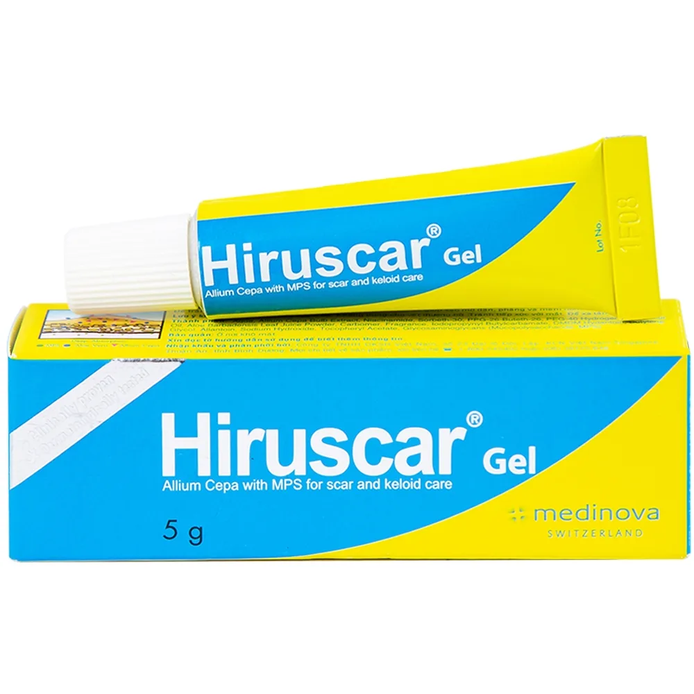 Hình ảnh Gel Hiruscar Medinova điều trị sẹo lõm, sẹo lồi do phẫu thuật (5g)