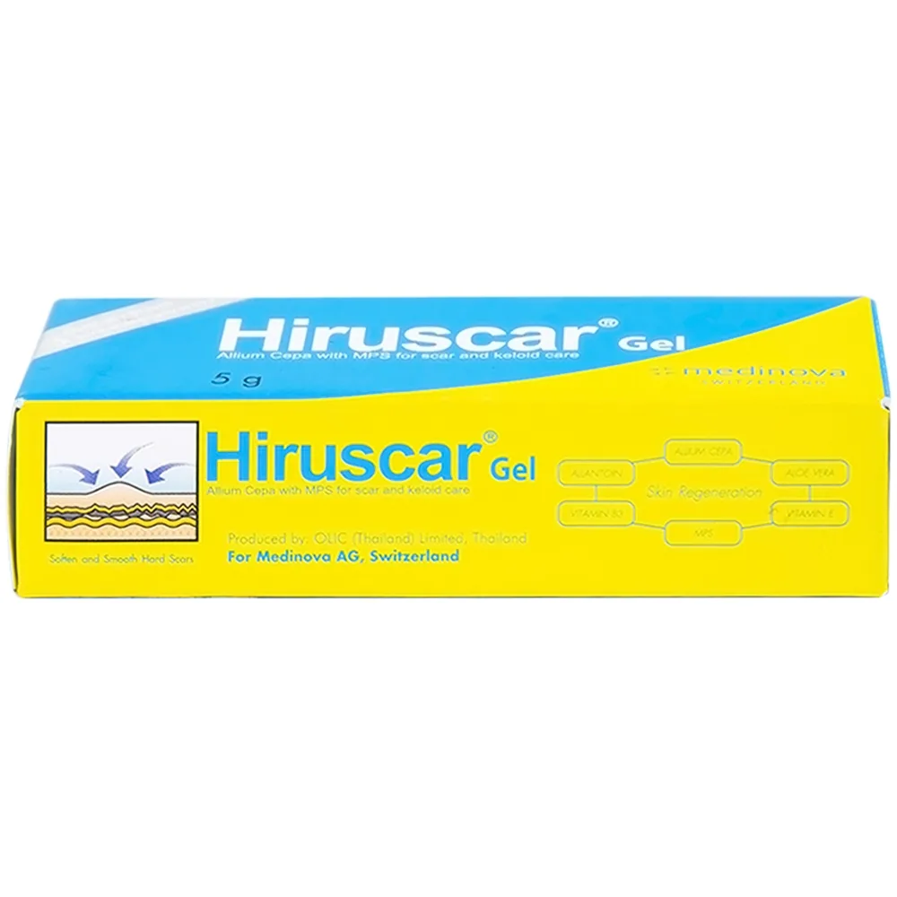 Hình ảnh Gel Hiruscar Medinova điều trị sẹo lõm, sẹo lồi do phẫu thuật (5g)