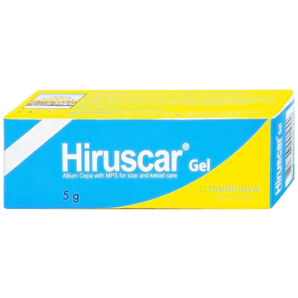 Hình ảnh Gel Hiruscar Medinova điều trị sẹo lõm, sẹo lồi do phẫu thuật (5g)