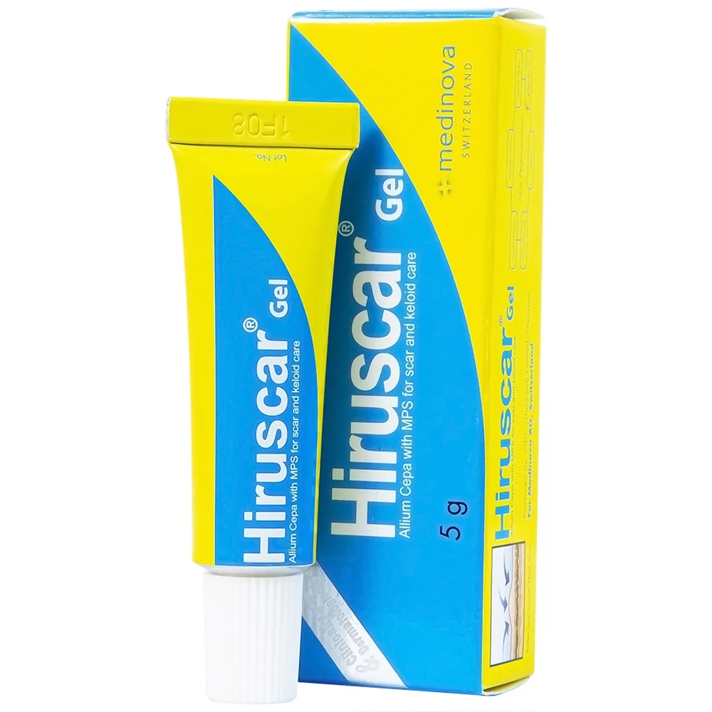 Hình ảnh Gel Hiruscar Medinova điều trị sẹo lõm, sẹo lồi do phẫu thuật (5g)