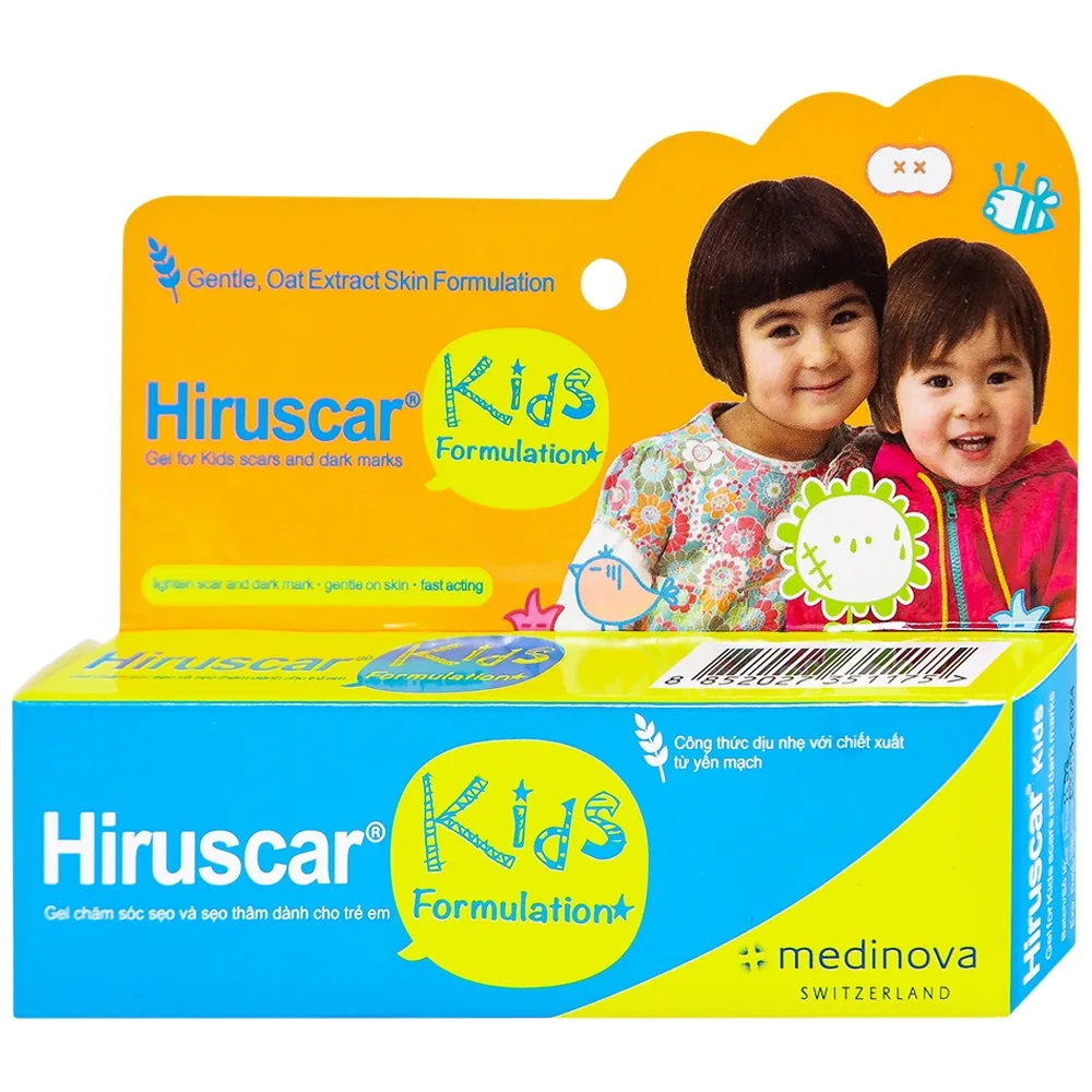 Hình ảnh Gel Hiruscar Kids Medinova giúp sẹo mờ dần, phẳng và mềm hơn (10g)