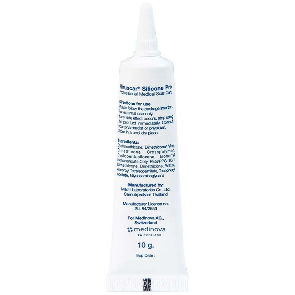 Hình ảnh Kem bôi dạng gel Hiruscar Silicone Pro Medinova mờ sẹo, giảm ngứa và khó chịu liên quan đến sẹo (10g)