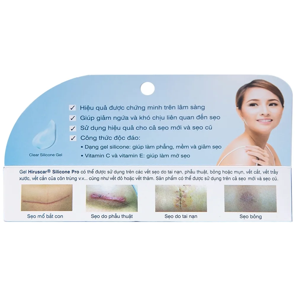 Hình ảnh Kem bôi dạng gel Hiruscar Silicone Pro Medinova mờ sẹo, giảm ngứa và khó chịu liên quan đến sẹo (10g)