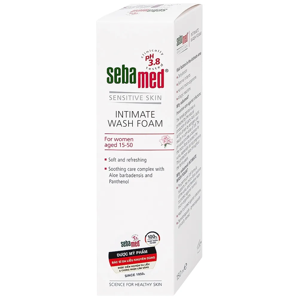 Hình ảnh Dung dịch vệ sinh phụ nữ Intimate Wash Foam Sebamed giúp làm sạch dịu nhẹ đa vùng kín, giúp ngăn mùi hôi (200ml)
