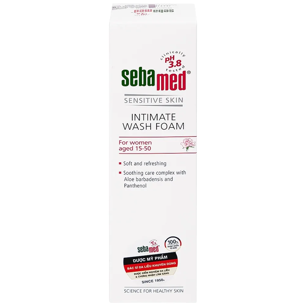Hình ảnh Dung dịch vệ sinh phụ nữ Intimate Wash Foam Sebamed giúp làm sạch dịu nhẹ đa vùng kín, giúp ngăn mùi hôi (200ml)