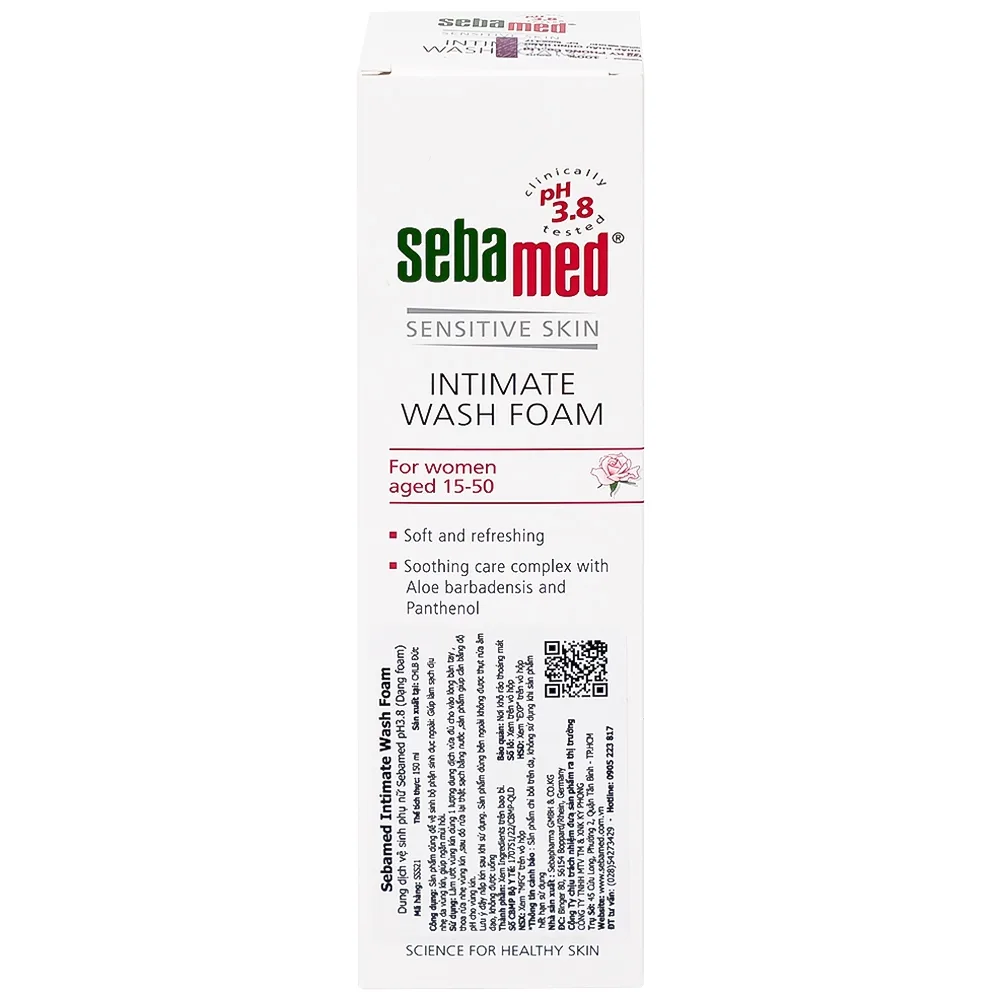 Hình ảnh Dung dịch vệ sinh phụ nữ Intimate Wash Foam Sebamed giúp làm sạch dịu nhẹ đa vùng kín, giúp ngăn mùi hôi (200ml)