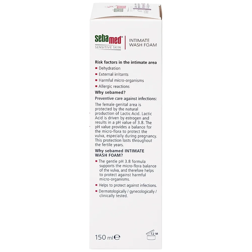 Hình ảnh Dung dịch vệ sinh phụ nữ Intimate Wash Foam Sebamed giúp làm sạch dịu nhẹ đa vùng kín, giúp ngăn mùi hôi (200ml)