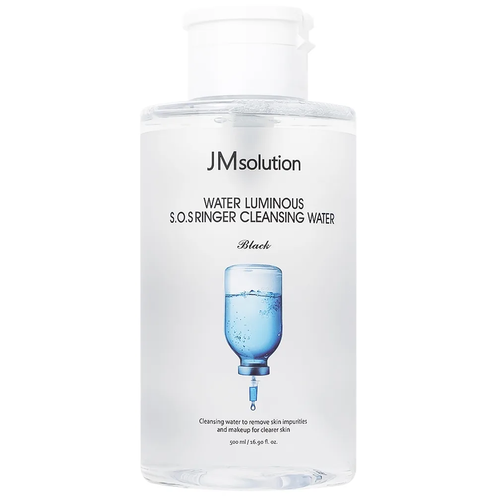 Hình ảnh Nước tẩy trang JMsolution Water Luminous S.O.S Ringer Cleansing Water 500ml làm sạch bụi bẩn, dầu thừa và lớp trang điểm