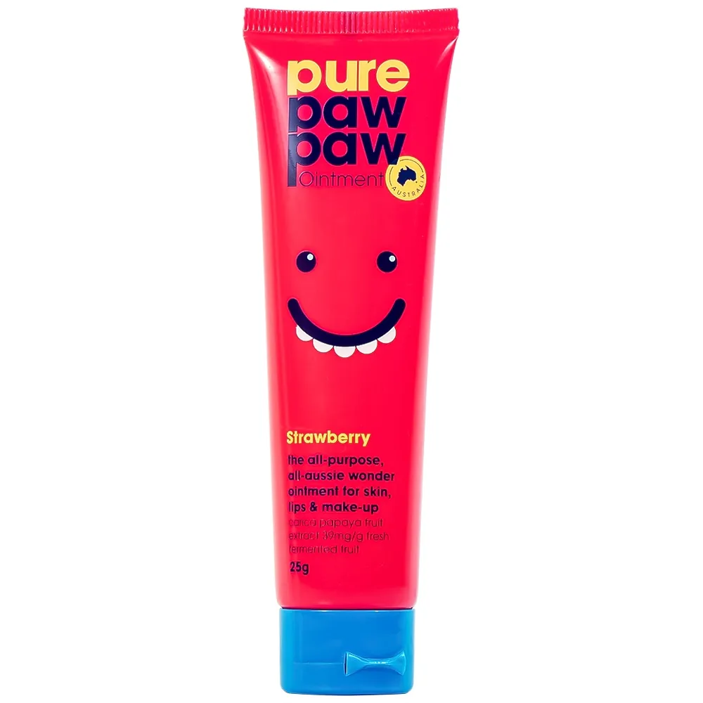 Hình ảnh Kem Pure Paw Paw Ointment hương dâu giúp dưỡng ẩm, giảm nứt nẻ, trị bỏng, côn trùng cắn (25g)