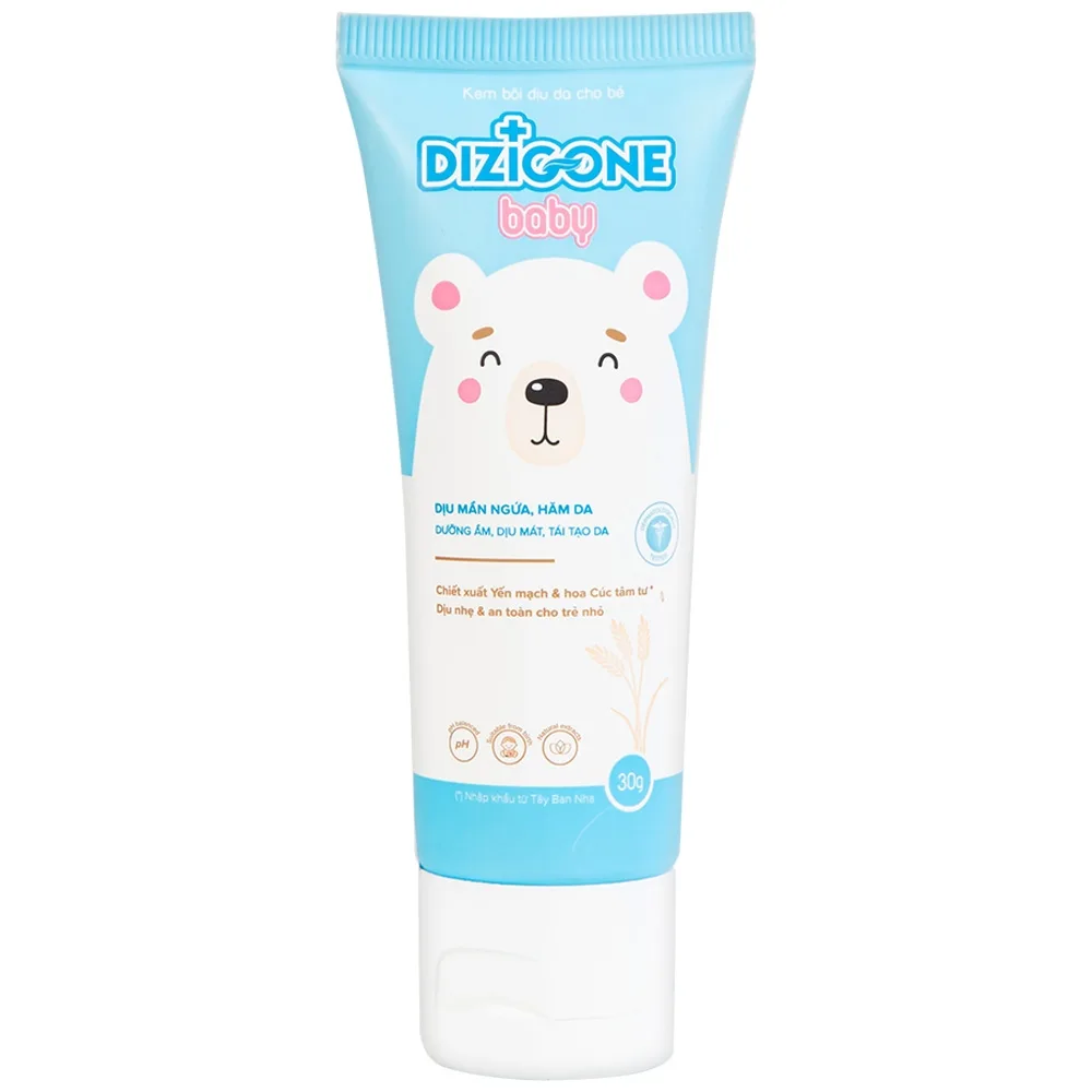 Hình ảnh Kem bôi Dizigone Baby làm dịu da mẩn ngứa, hăm da cho bé (30g)