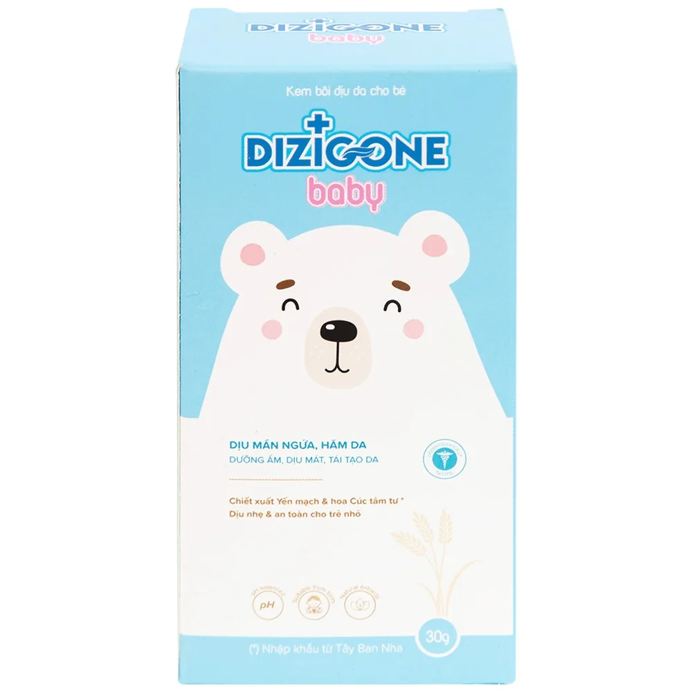 Hình ảnh Kem bôi Dizigone Baby làm dịu da mẩn ngứa, hăm da cho bé (30g)