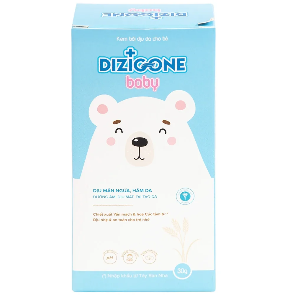 Hình ảnh Kem bôi Dizigone Baby làm dịu da mẩn ngứa, hăm da cho bé (30g)