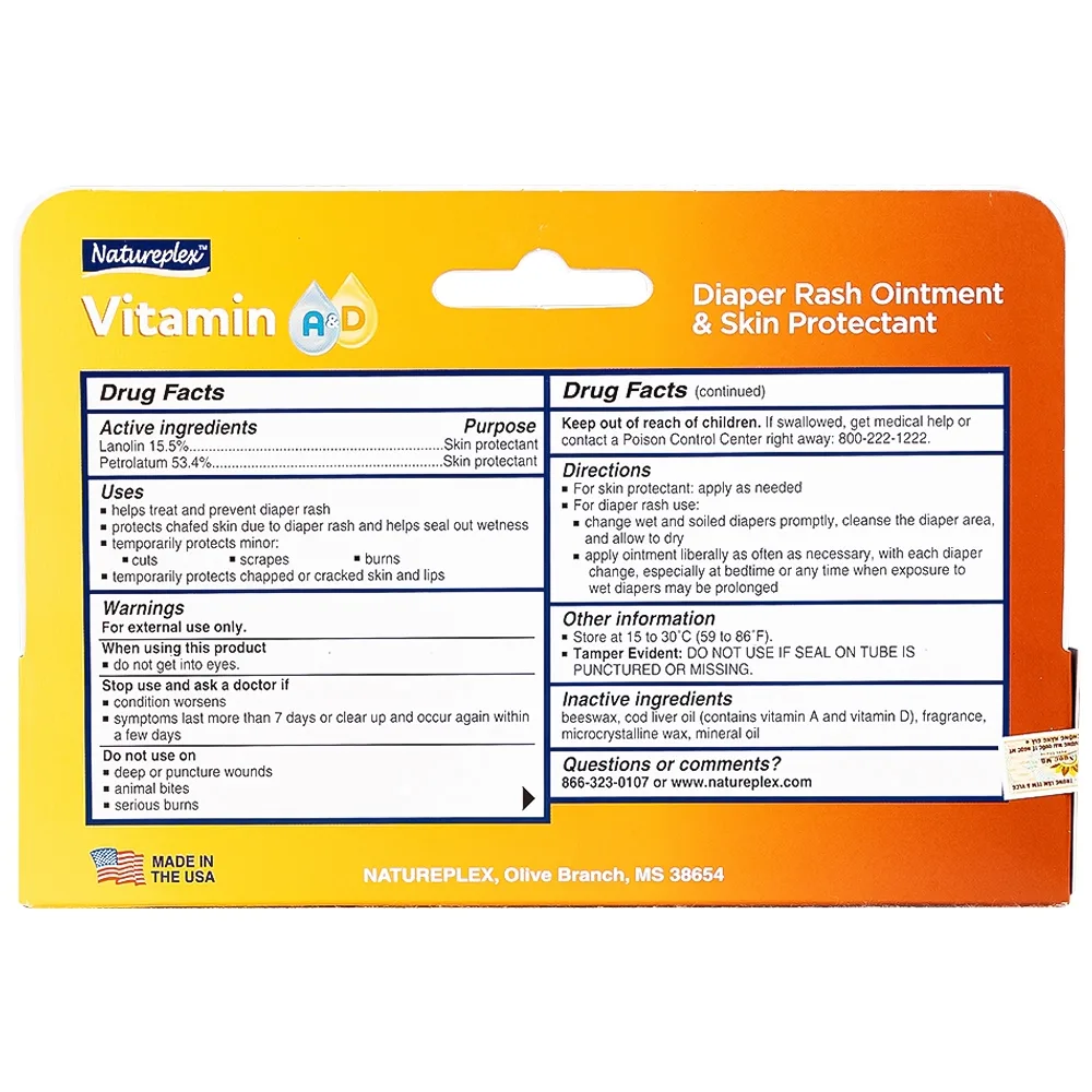Hình ảnh Kem bôi hăm tã Natureplex A+D Ointment 42.5g
