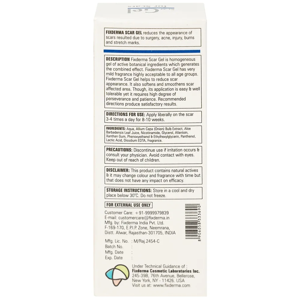 Hình ảnh Gel làm mờ sẹo Fixderma Scars 7ml do mụn, bỏng, rạn da, vết thương