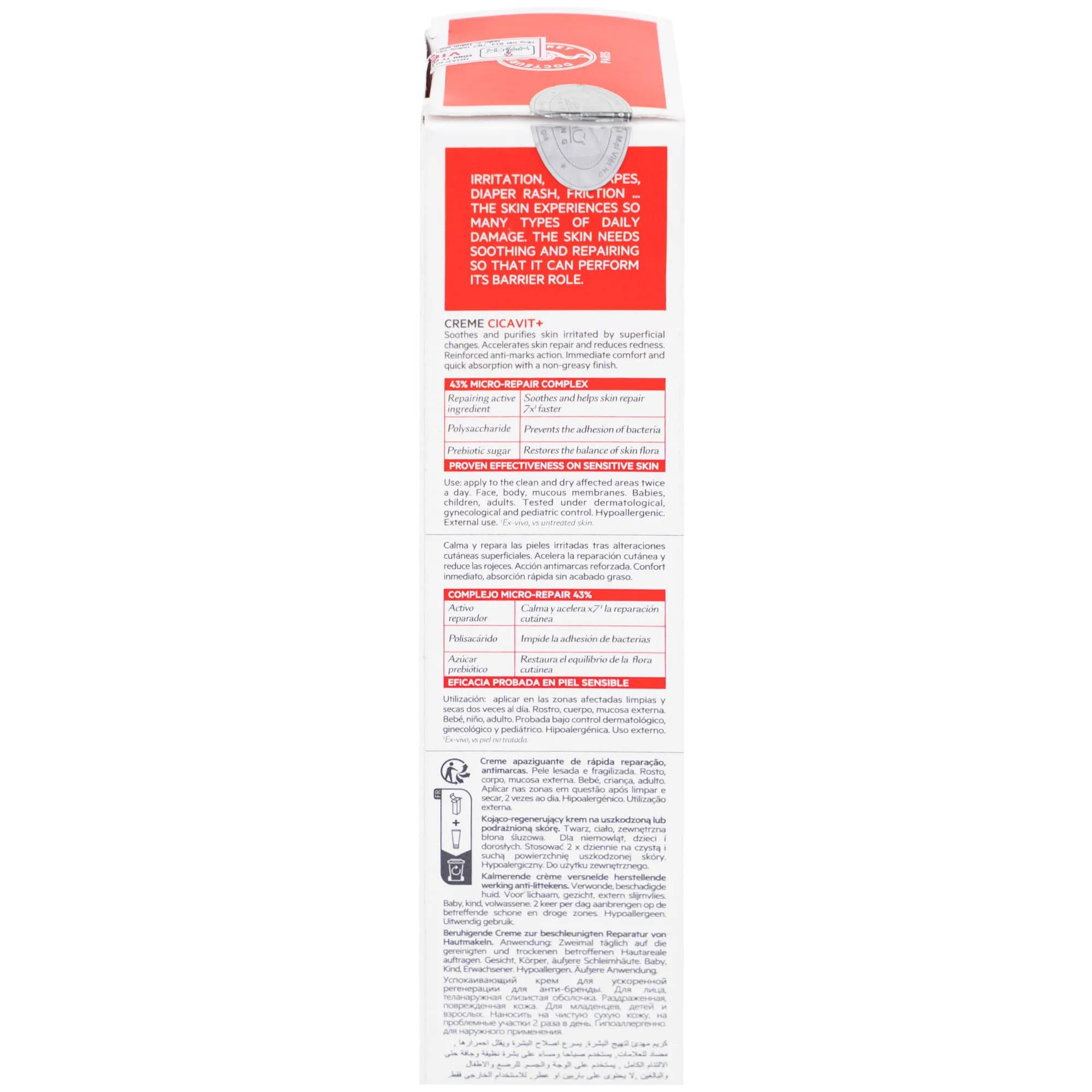 Hình ảnh Kem bôi SVR Cicavit+ Creme dưỡng ẩm và làm dịu cho các trường hợp khô da, mẩn đỏ (40ml)