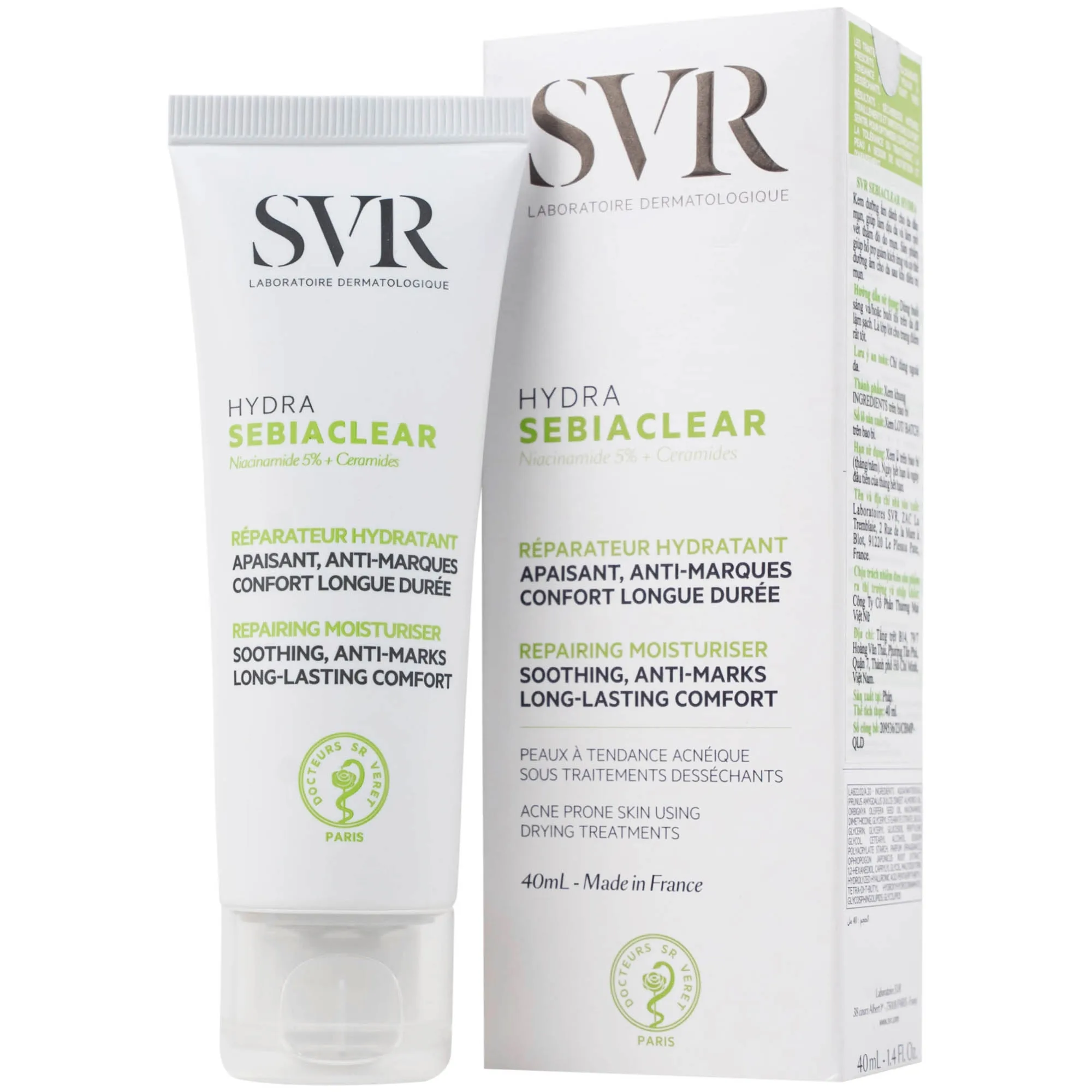 Hình ảnh Kem bôi SVR Sebiaclear Hydra dưỡng ẩm cho da dầu mụn (40ml)