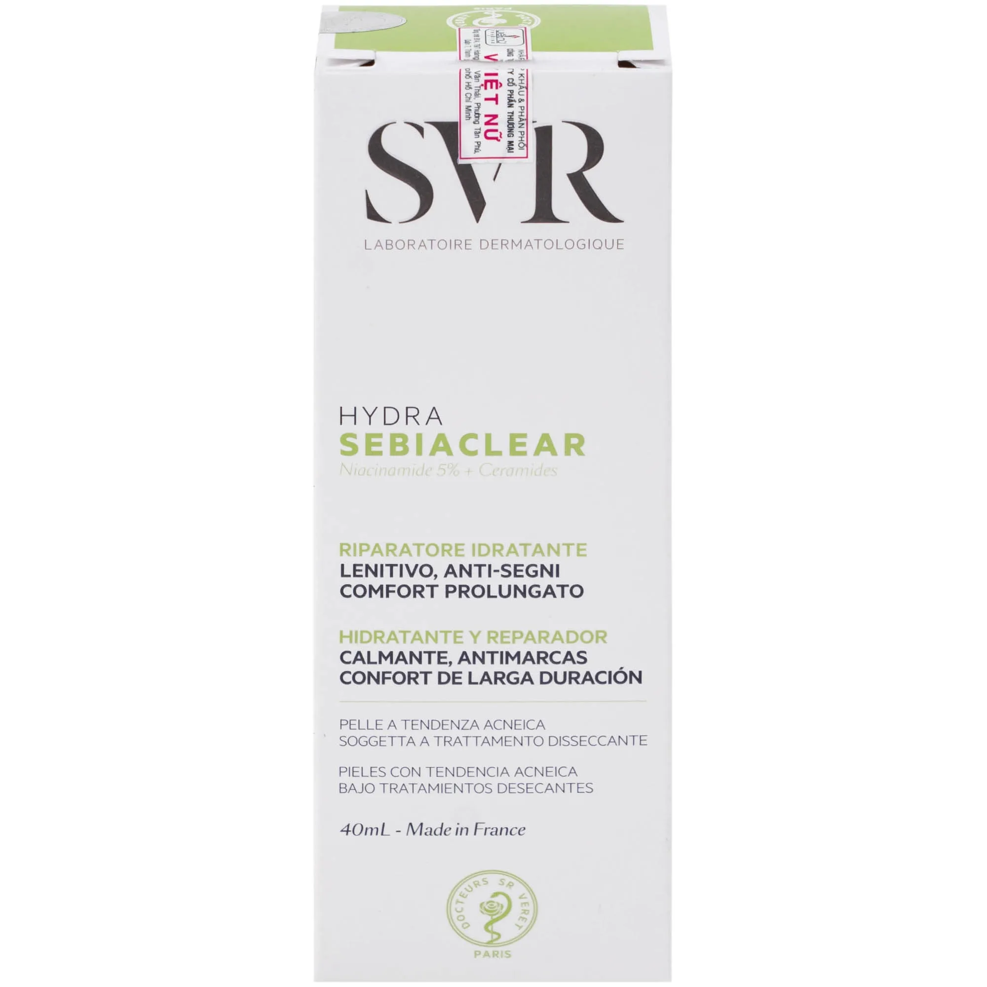 Hình ảnh Kem bôi SVR Sebiaclear Hydra dưỡng ẩm cho da dầu mụn (40ml)