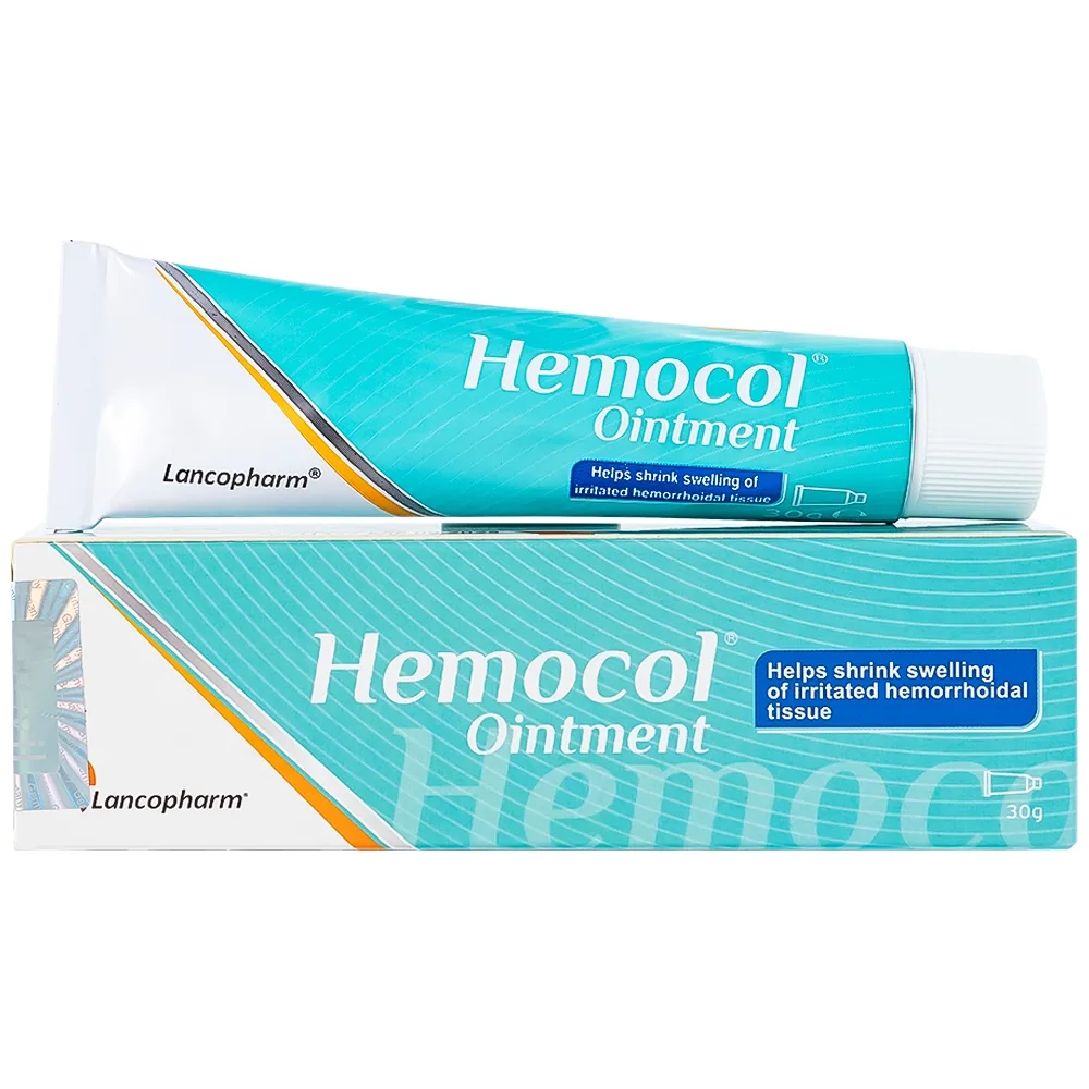 Hình ảnh Kem bôi trĩ Hemocol Ointment Lancopharm hỗ trợ làm dịu, săn, se da vùng bị tổn thương (30g)
