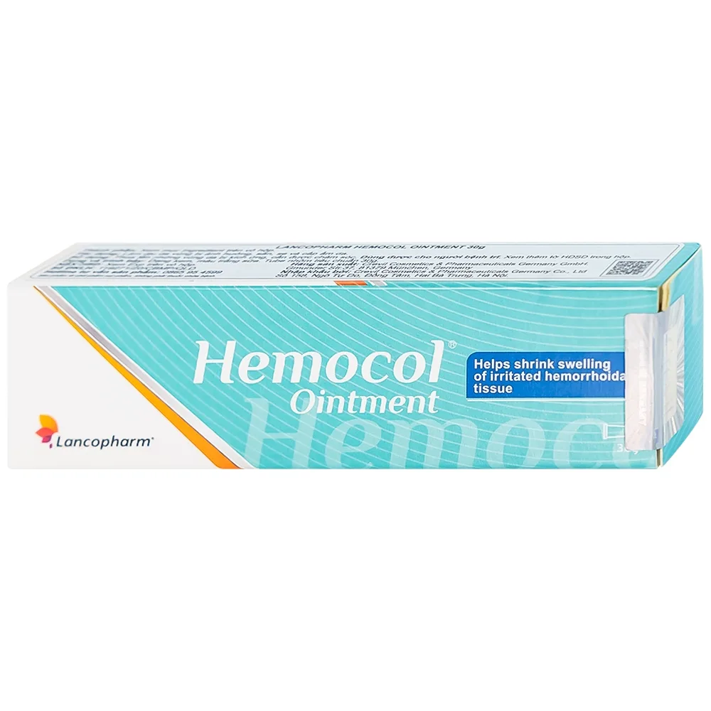Hình ảnh Kem bôi trĩ Hemocol Ointment Lancopharm hỗ trợ làm dịu, săn, se da vùng bị tổn thương (30g)