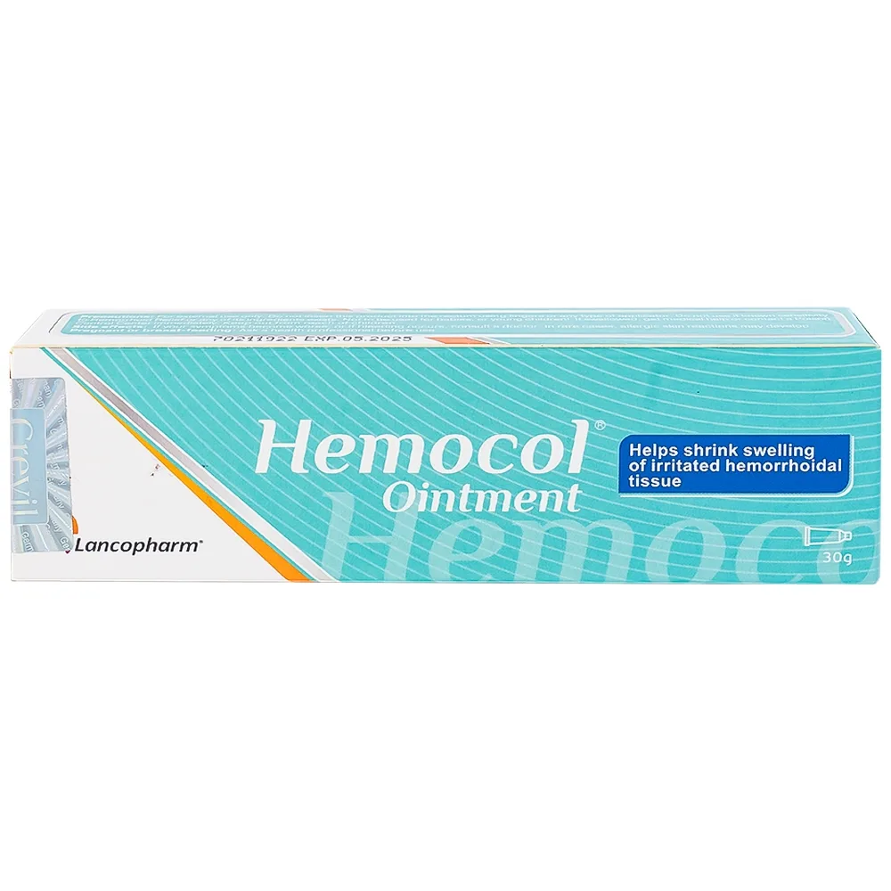 Hình ảnh Kem bôi trĩ Hemocol Ointment Lancopharm hỗ trợ làm dịu, săn, se da vùng bị tổn thương (30g)