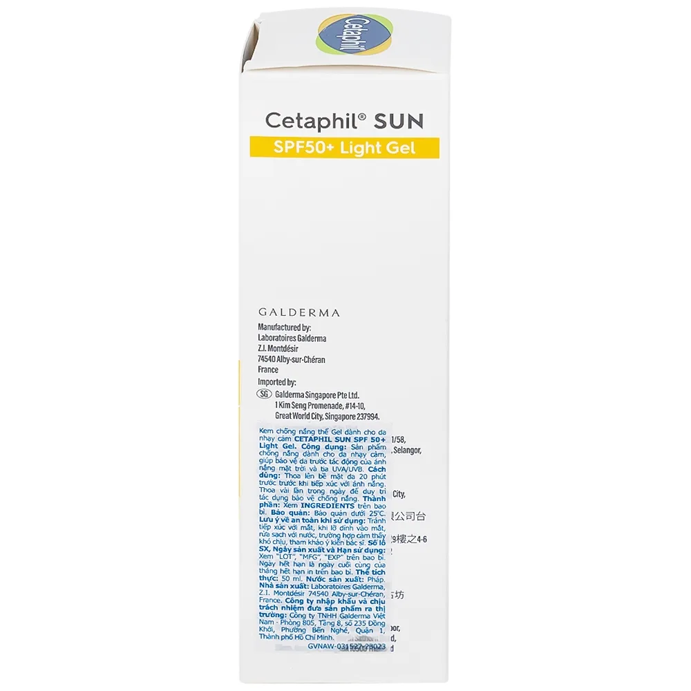 Hình ảnh Kem chống nắng Cetaphil Sun Spf 50+ bảo vệ da trước tác động của ánh nắng mặt trời (50ml)
