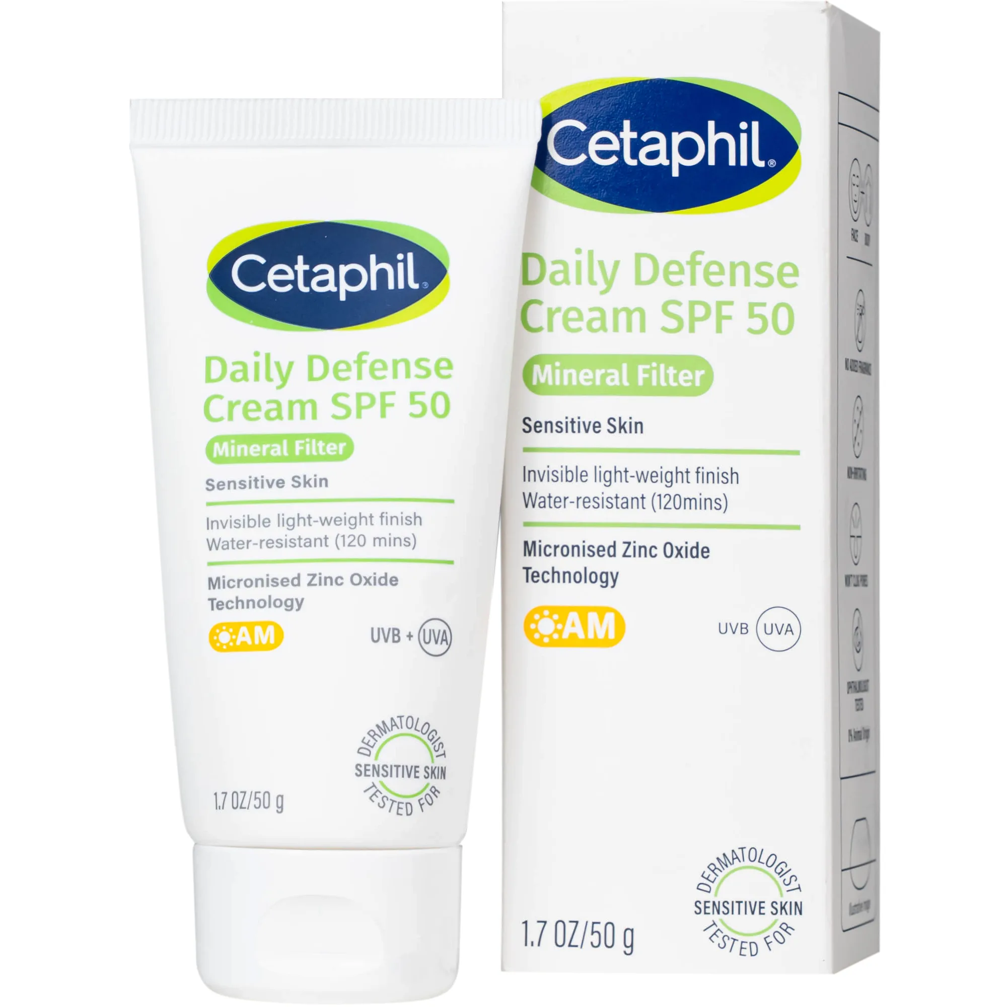 Hình ảnh Kem chống nắng dưỡng ẩm 2in1 Cetaphil Daily Defense Cream SPF 50 50g