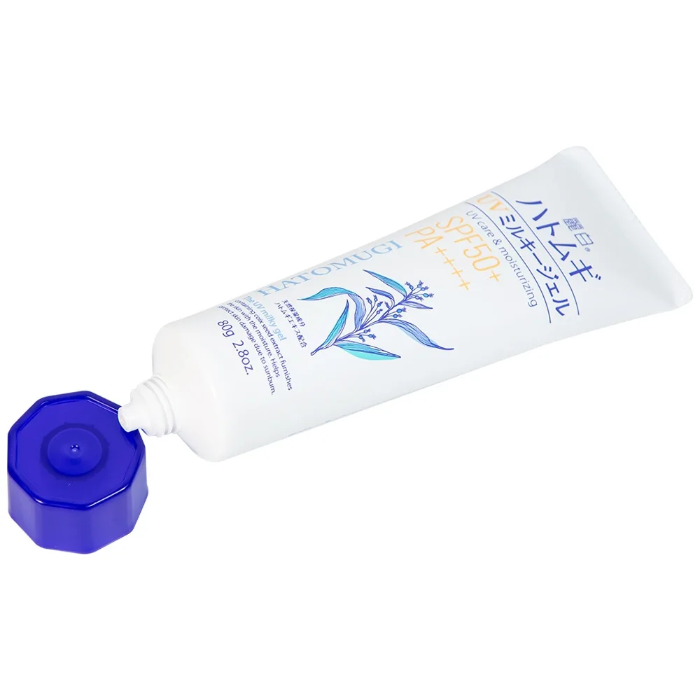 Hình ảnh Kem chống nắng, dưỡng ẩm và làm sáng da Reihaku Hatomugi UV Milky Gel SPF50+ PA++++ (80g)