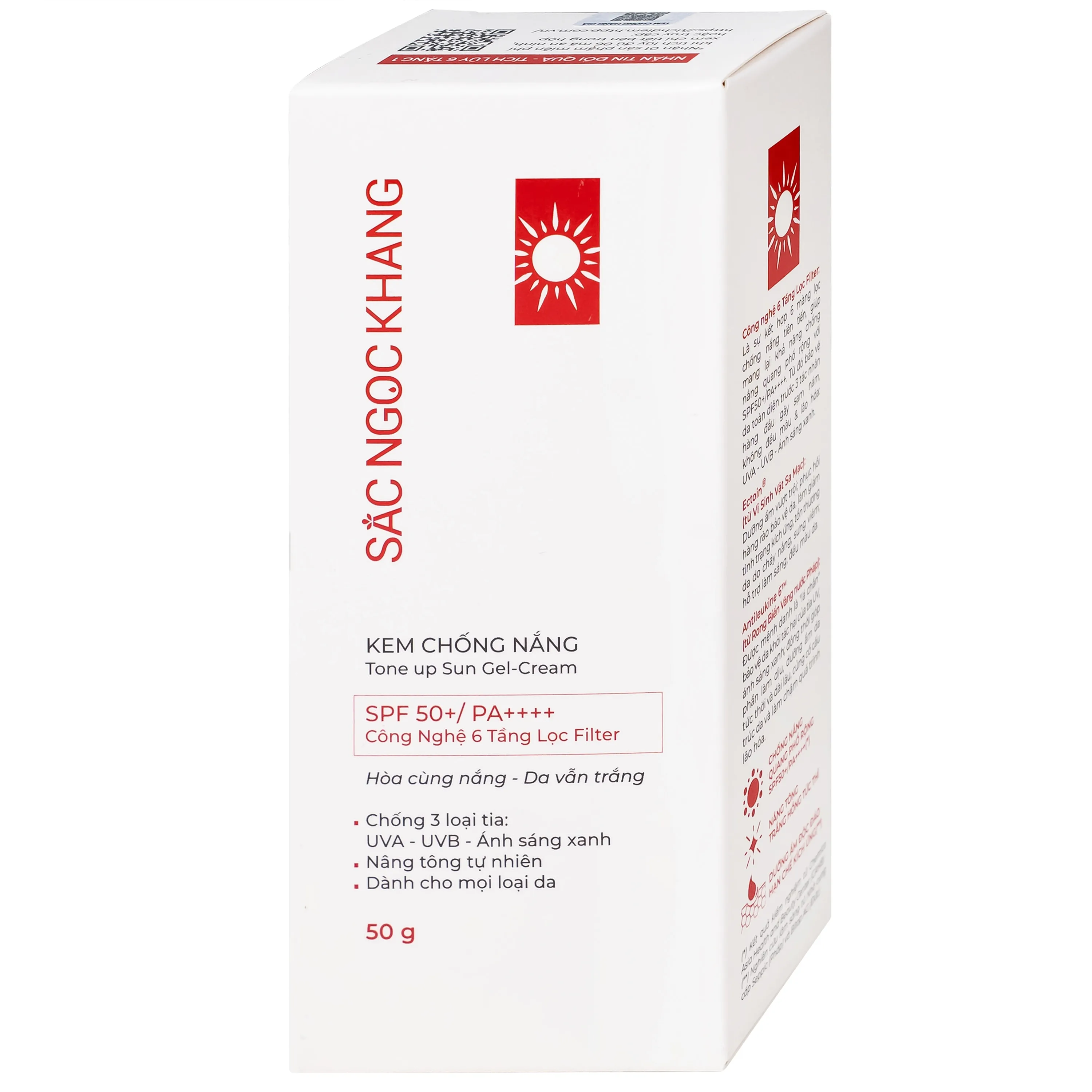 Hình ảnh Kem chống nắng nâng tông nhẹ Sắc Ngọc Khang SPF 50+ PA++++ 50g