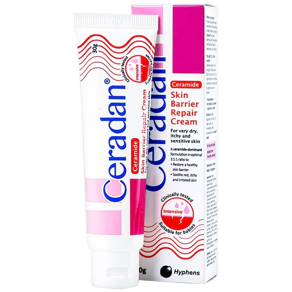 Hình ảnh Kem phục hồi da Ceradan Ceramide Skin Barrier Repair Cream dành cho da khô, kích ứng và nhạy cảm (30g)