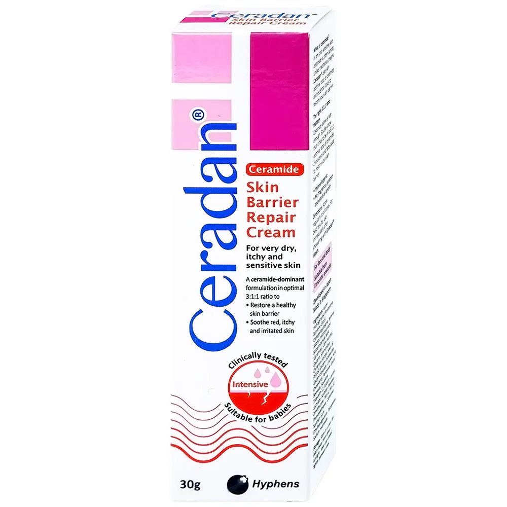 Hình ảnh Kem phục hồi da Ceradan Ceramide Skin Barrier Repair Cream dành cho da khô, kích ứng và nhạy cảm (30g)