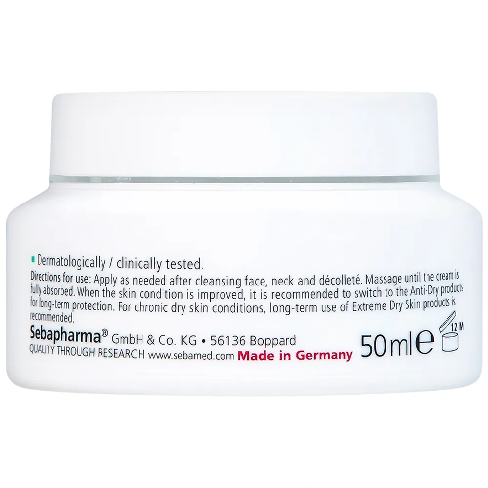 Hình ảnh Kem Sebamed Extreme Dry Skin Relief Face Cream 5% dưỡng ẩm, làm dịu, phục hồi da khô, viêm da cơ địa (50ml)