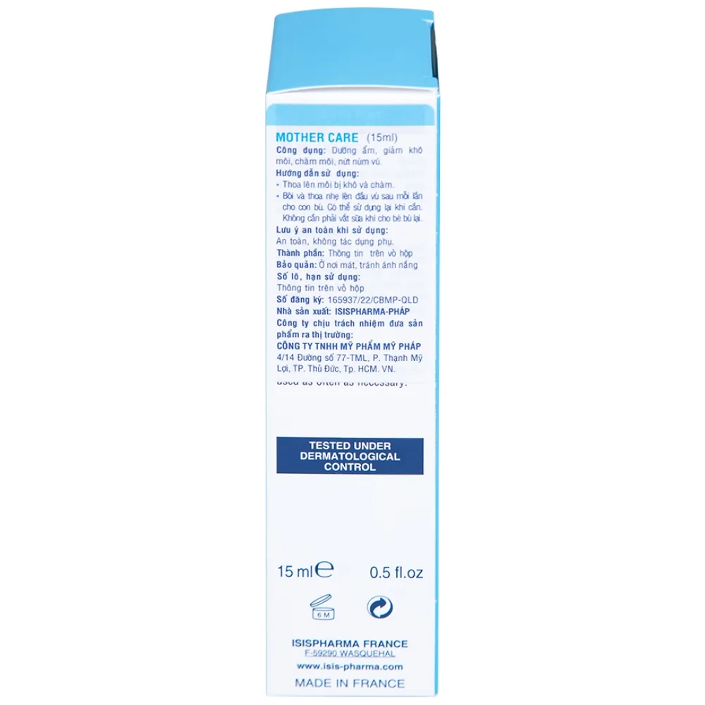 Hình ảnh Kem Isis Pharma Mothercare dưỡng ẩm, giảm khô môi, chàm môi, nứt núm vú (15ml)