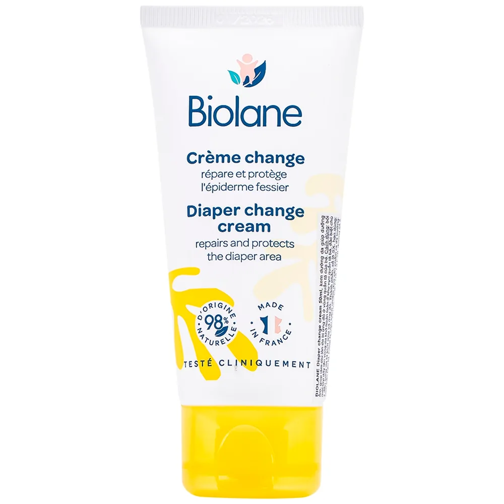 Hình ảnh Kem dưỡng da Biolane Diaper Change Cream dưỡng ẩm, làm dịu da ửng đỏ do hăm tã của bé (50ml)