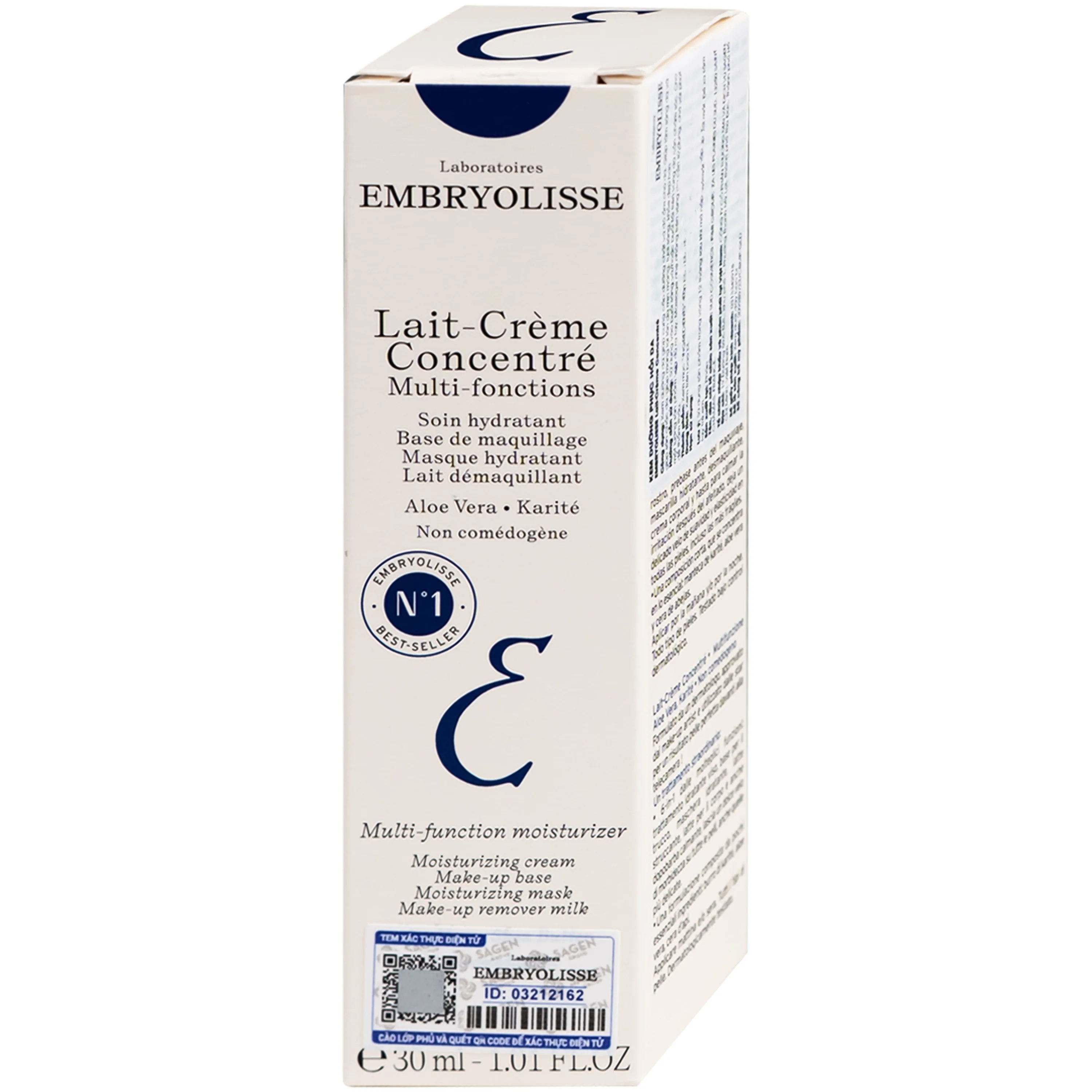 Hình ảnh Kem dưỡng ẩm phục hồi da Embryolisse Lait-Crème Concentré hộp (30ml)