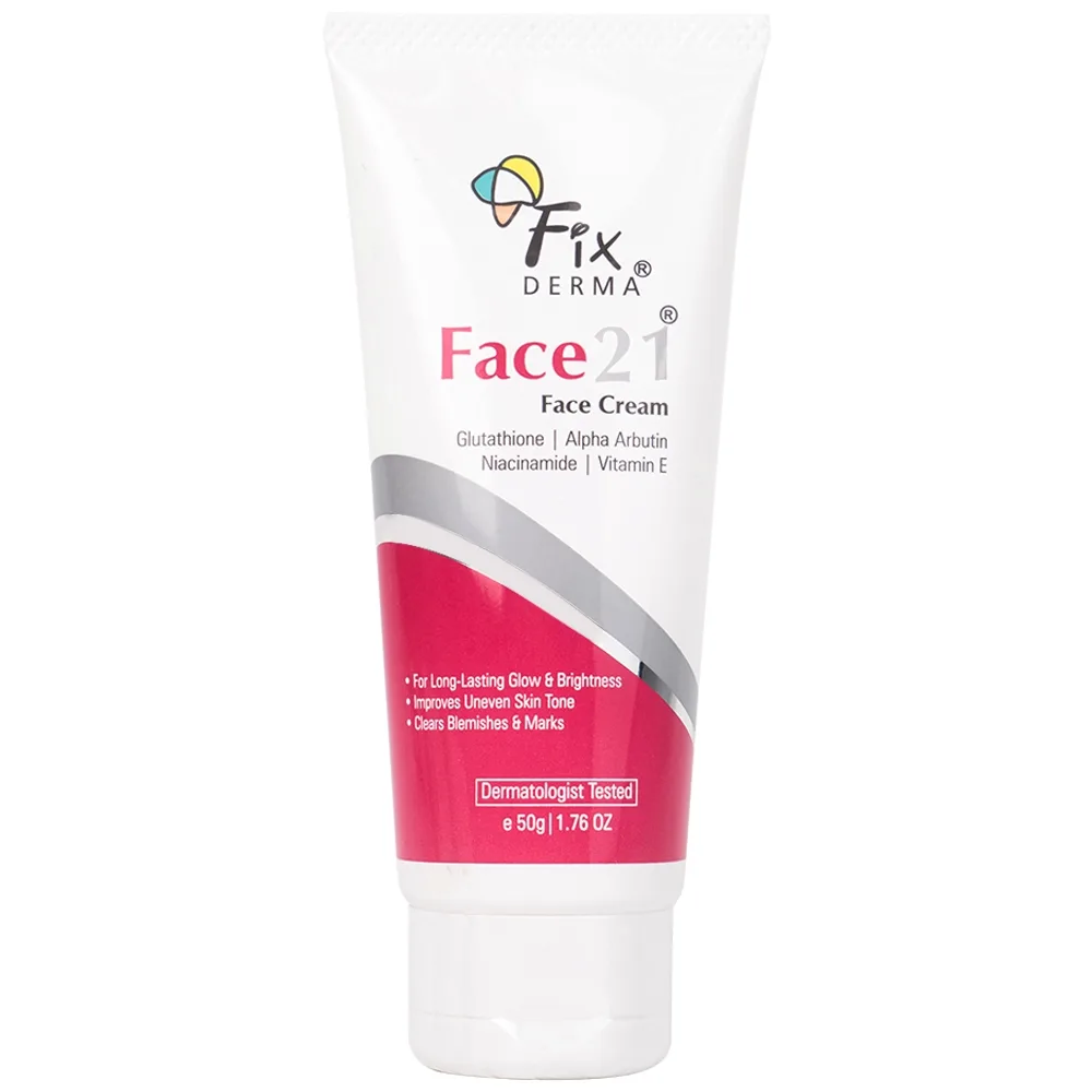 Hình ảnh Kem dưỡng ẩm sáng da Fixderma Face21 Face Cream giúp da trắng sáng, mịn màng (50g)