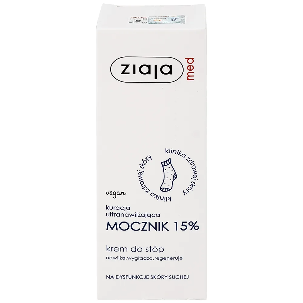 Hình ảnh Kem dưỡng ẩm Ziaja Med 15% Urê mềm da, giảm khô (100ml)