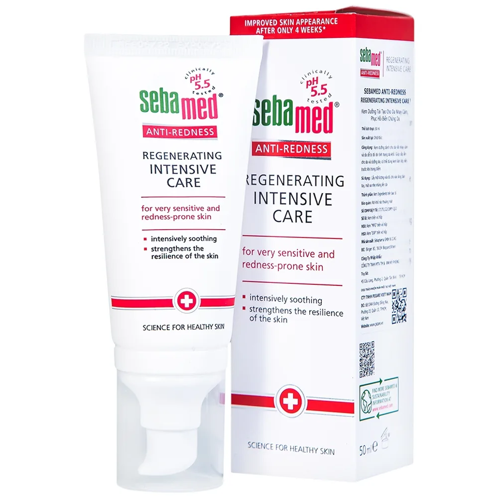 Hình ảnh Kem dưỡng tái tạo Sebamed Anti-Redness Regenerating Intensive Care cho da nhạy cảm, da dễ bị đỏ (50ml)