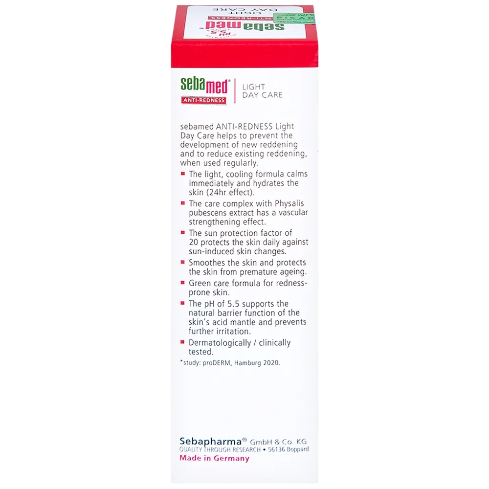 Hình ảnh Kem dưỡng ban ngày Sebamed Anti-Redness Light Day Care dành cho da rất nhạy cảm và dễ bị đỏ (50ml)