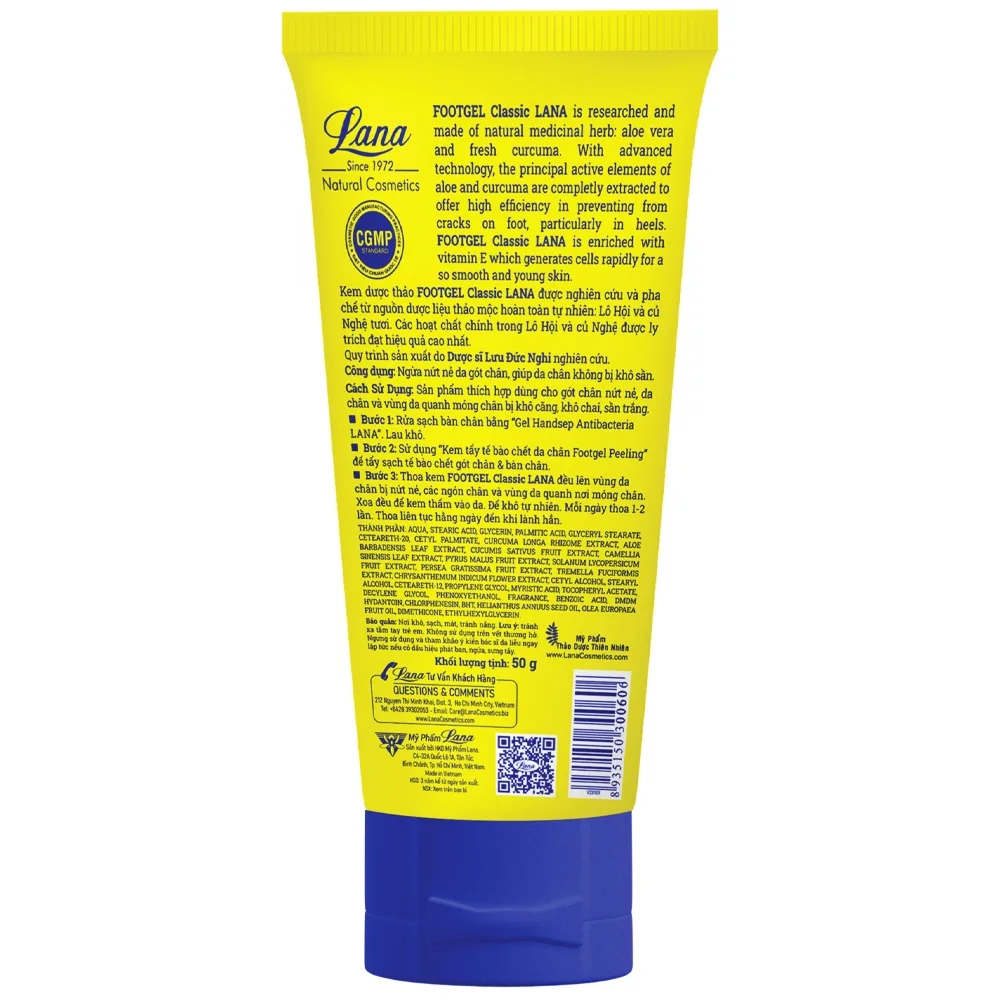 Hình ảnh Kem dưỡng da chân Footgel Classic Lana chống nứt nẻ và làm mềm da chân (50g)
